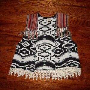 BKE Boho Fringe Vest